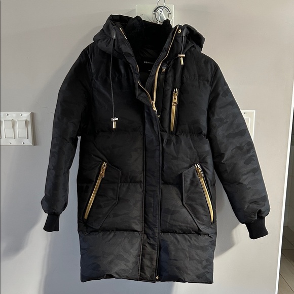 MACKAGE Kandee Down Coat In Monochrome Camo Print - Picture 2 of 15